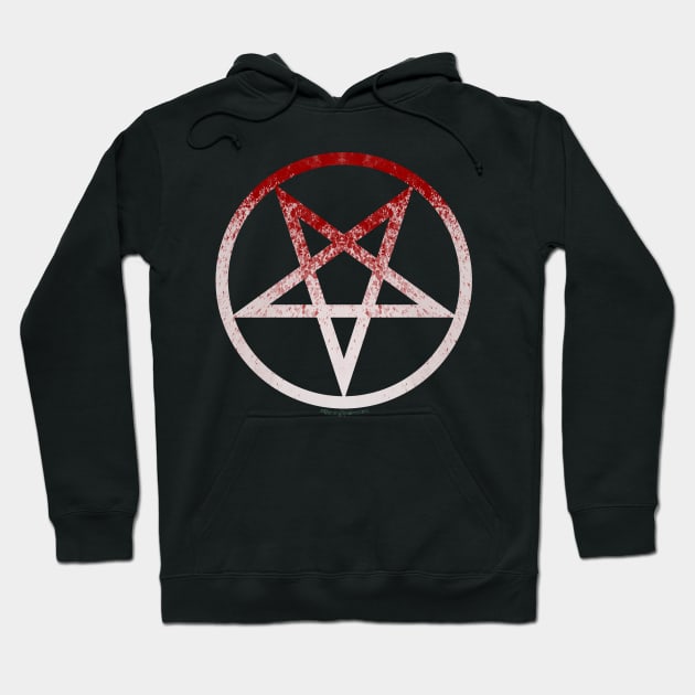 Blood Pentagram - Splattere Blood Hoodie by RainingSpiders